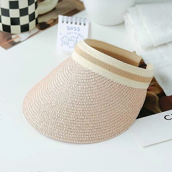 Sommar Dam Solhattar Kvinnor Utomhus Visir Kepsar Handgjorda Halm Kepsar Casual Skugga Hatt Tom Topp Hatt Fiske Semester Strand Kepsar