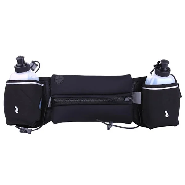Waterproof Waist Bag for Outdoor Sports with 2 Water Bottle Holders (Water Bottles Not Included) for Running, Mountaineering, and Hiking