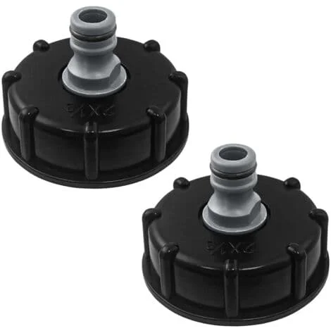 Delar IBC Tanklock, S60x6 IBC-koppling/nippellock, 1/2" utloppsdiameter, 60 mm inloppsdiameter för IBC-tankventil - Svart