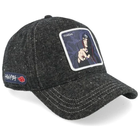 Capslab Unisex Cap Naruto Itachi Black A-Frame Adjustable Schwarz One Size Woll-Mix Verstellbar Naruto Fan-Cap