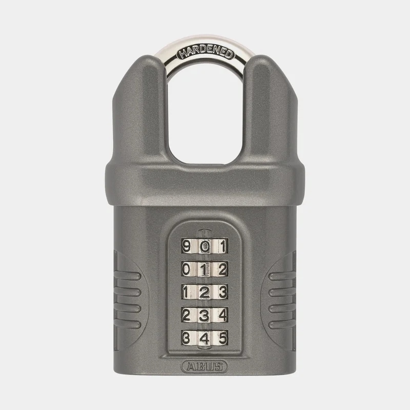 Hänglås med kod / kombinationslås ABUS 158CS/65, med stängd bygel, Ø10 mm, silver