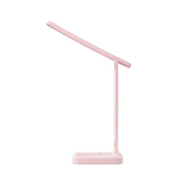 LED Vikbar Bordslampa USB-Laddning Ögonskydd Skrivbordslampa Touchkontroll för Sovrum Kontor Studier Sakura Rosa (Uppladdningsbar)