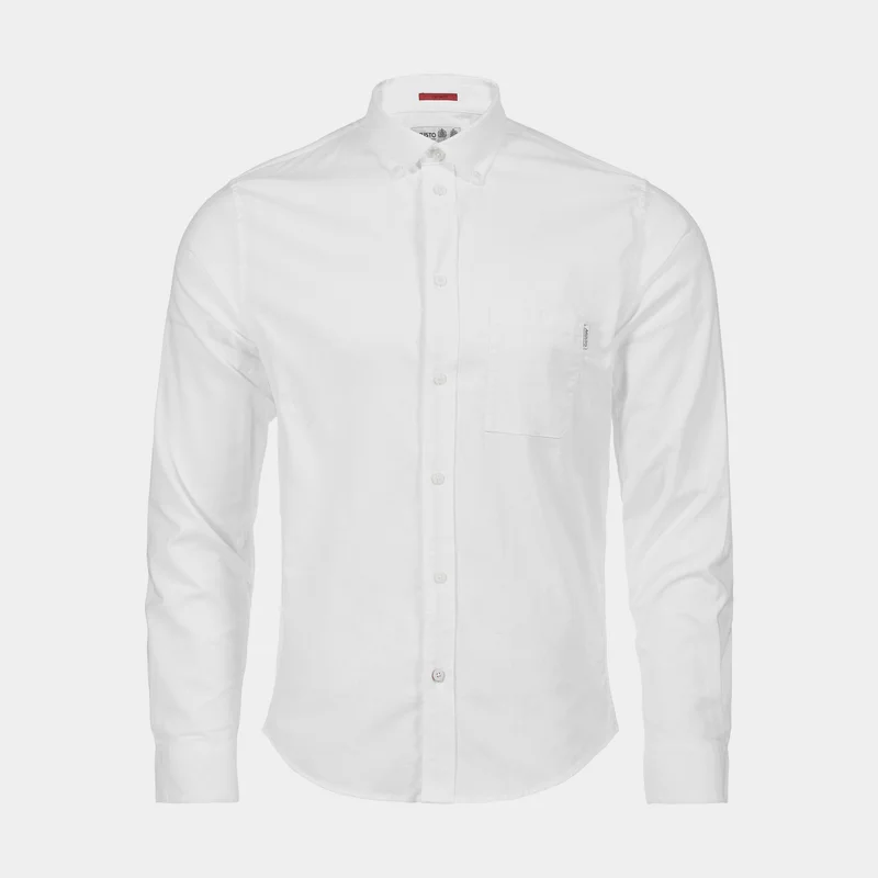 Oxford shirt Musto Essential Long-Sleeve Oxford, White, men, Small