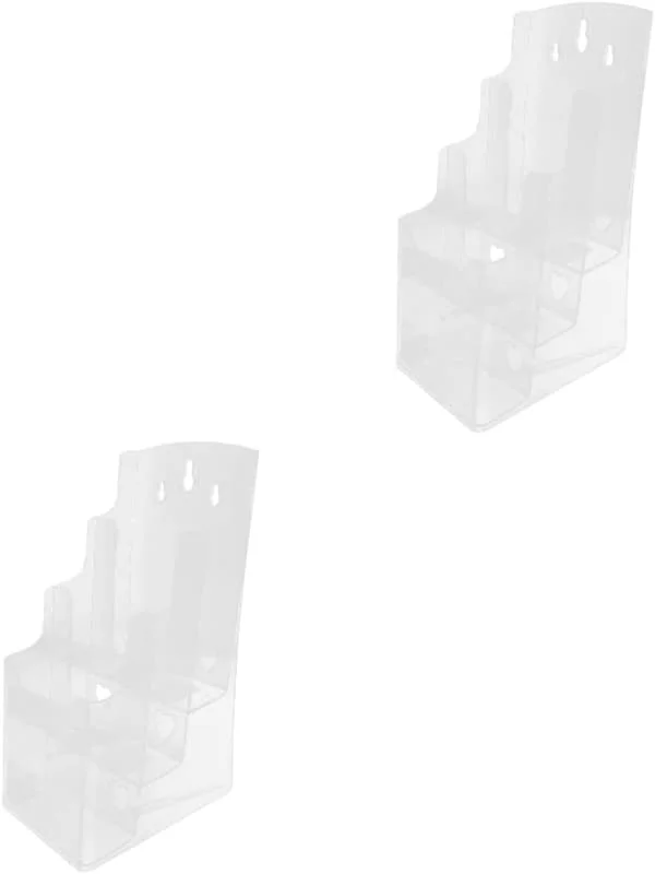 2 stk Veggmontert Brosjyreholder Filorganisator Brosjyreholder Skrivebordsflyer Displaystativ Dokumentstativ