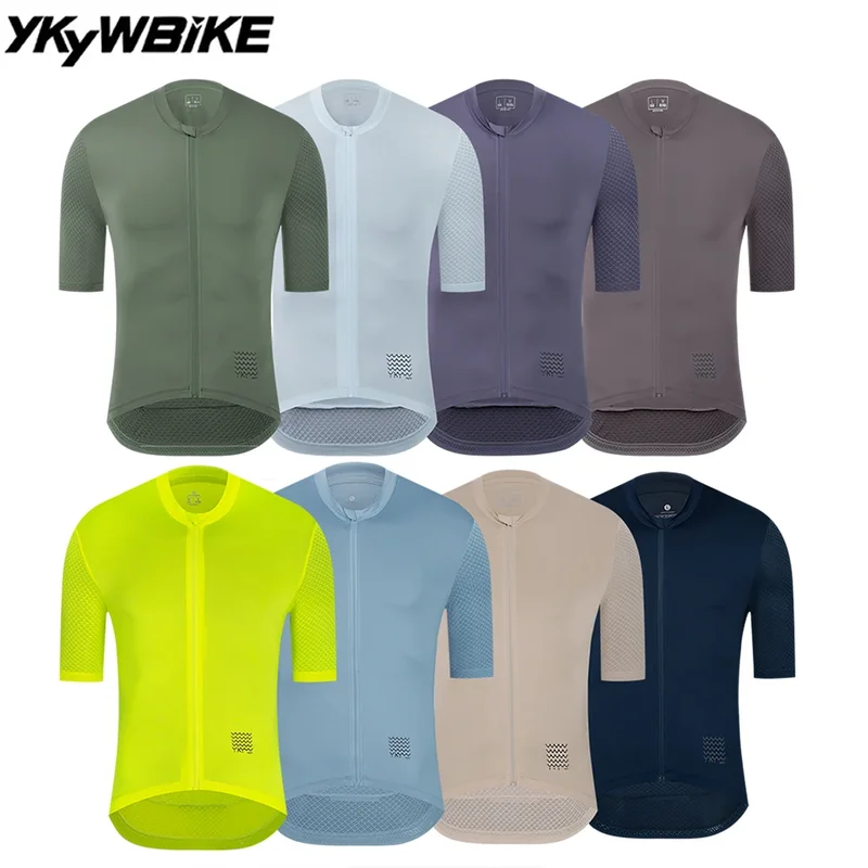 AliExpress - YKYWBIKE Männer Sommer Kurzarm Radfahren Jersey Neue Farbe Atmungsaktive Shirts MTB Maillot Rennen Rennrad Tops Fahrrad Kleidung