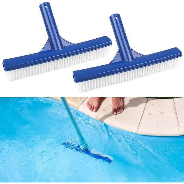 2 st Poolrengöringsborsthuvud 25 cm Poolborste Plast Poolväggborste Borsthuvud för Pool Damm Varm Källa [DB]