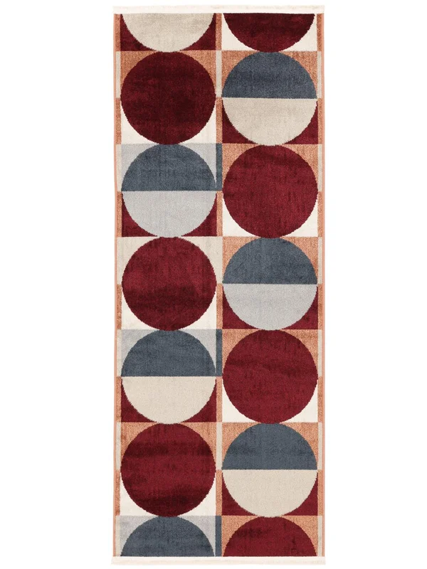 Jeff Washable 80X200 Small Red Runner Rug