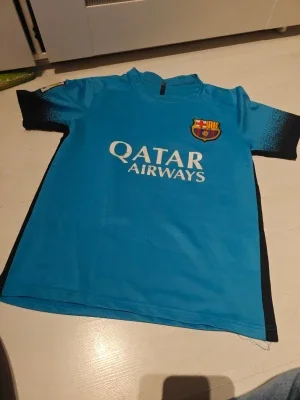 Blå FC Barcelona Messi tröja