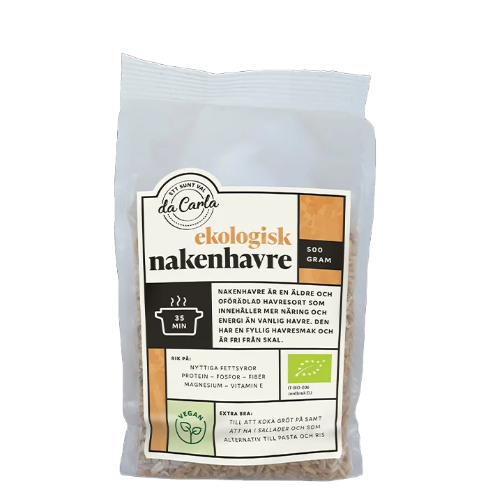 Da Carla Økologisk nakenhavre, 500 g
