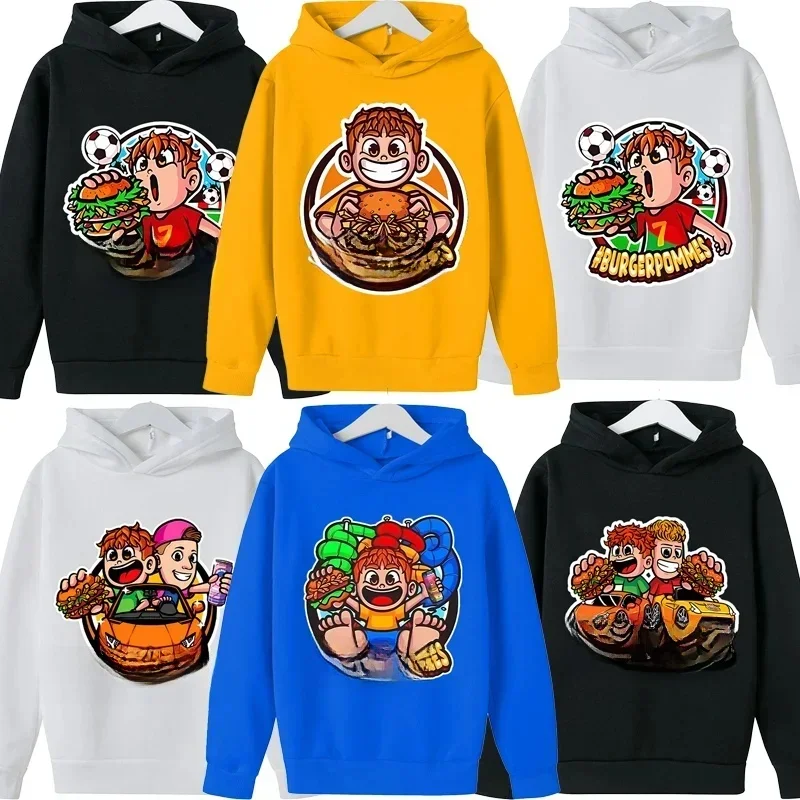 AliExpress - Burgerpommes ICrimax Hoodies Cartoon Print Sweatshirts Kawaii Anime Pullover mit Kapuze Frühling Herbst Fleece Hoodie 