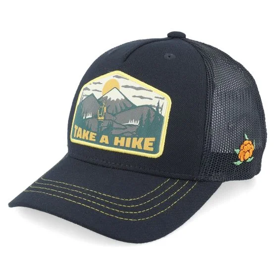 SQRTN - Svart trucker Caps - Hike Trucker Cap Black A-Frame Trucker @ Hatstore