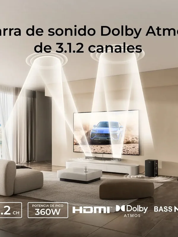 AliExpress - ULTIMEA 3.1.2-Kanal Dolby Atmos Soundbar, 360W Kraftvoller Surround-Sound, BassMX Verstärkter Bass, HDMI eARC, Immersives Heimkino