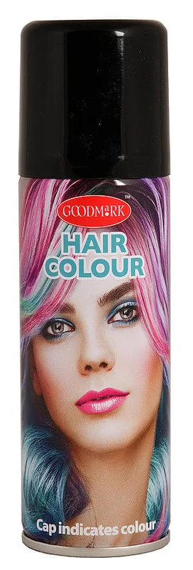 Kulørt Hårspray Party succes hair colour 125 ml. Sort, Hår, Hårfarve, Washouts