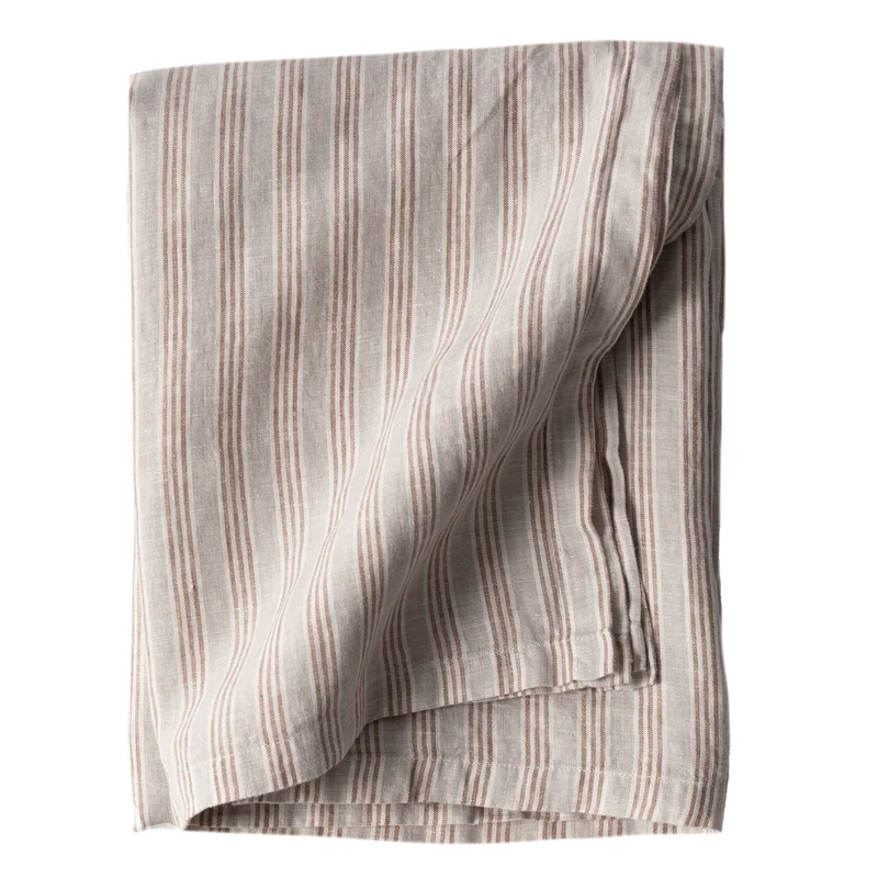 Tell me more Bordsduk i linne 145x270 cm, hazelnut stripe | Dukning & Servering > Textil > Duk | Bagaren och Kocken