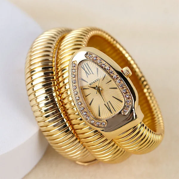 BIFANXI orm ur, dame mode armbåndsur, kreativt quartz ur guld