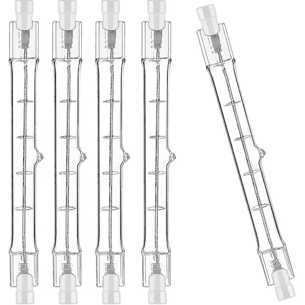 5 stk R7s Halogen Lyspærer 118mm, 500w 230v, R7s Halogen Lyspinner 118mm, R7s Halogen Lyspærer Justerbare Halogen Lyspinner