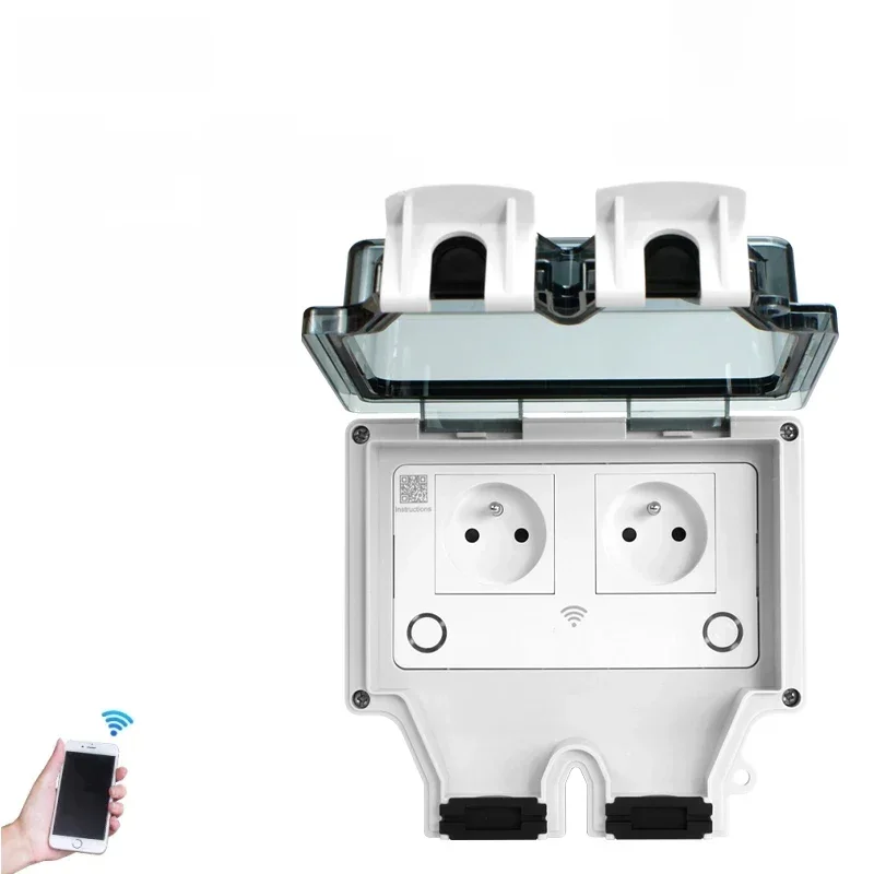 AliExpress - Avoir Tuya Steckdose IP66 Outdoor Wifi Smart Wasserdichte Steckdose Box Smart FR Wand Steckdose Mit Timer Home Appliance 220V