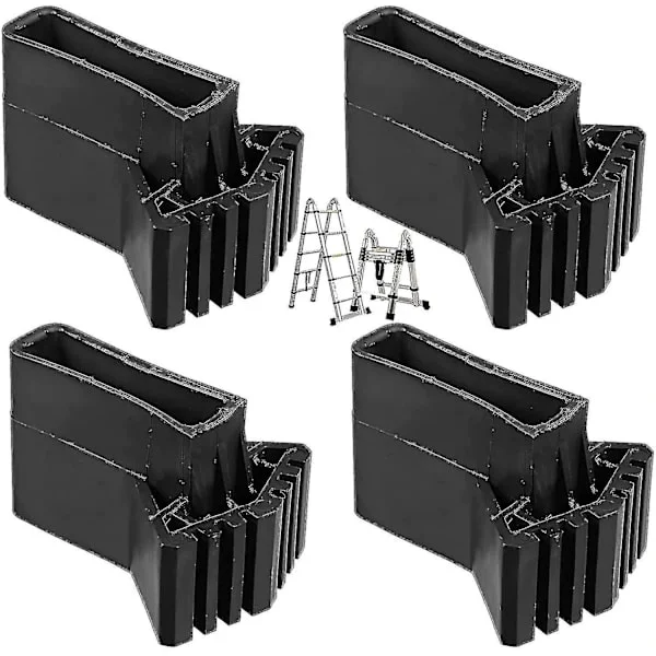 Stegfotskydd, Stegförlängare, Stegfötter, Halkfria Gummiplattor, Universella Halkfria Gummifötter för Stege, 4-pack