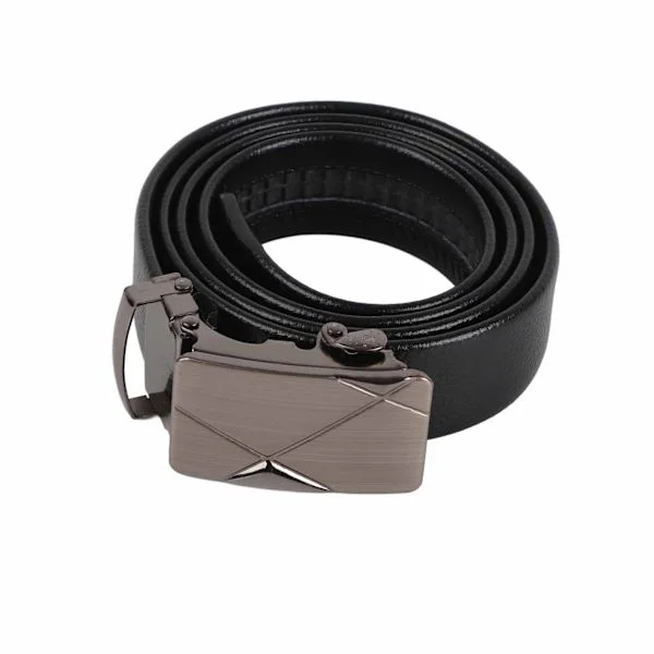 Men's Dress Belt with Automatic Buckle, Genuine Leather Ratchet Belt, Adjustable Belt with Comfortable and Flexible Construction, Durable