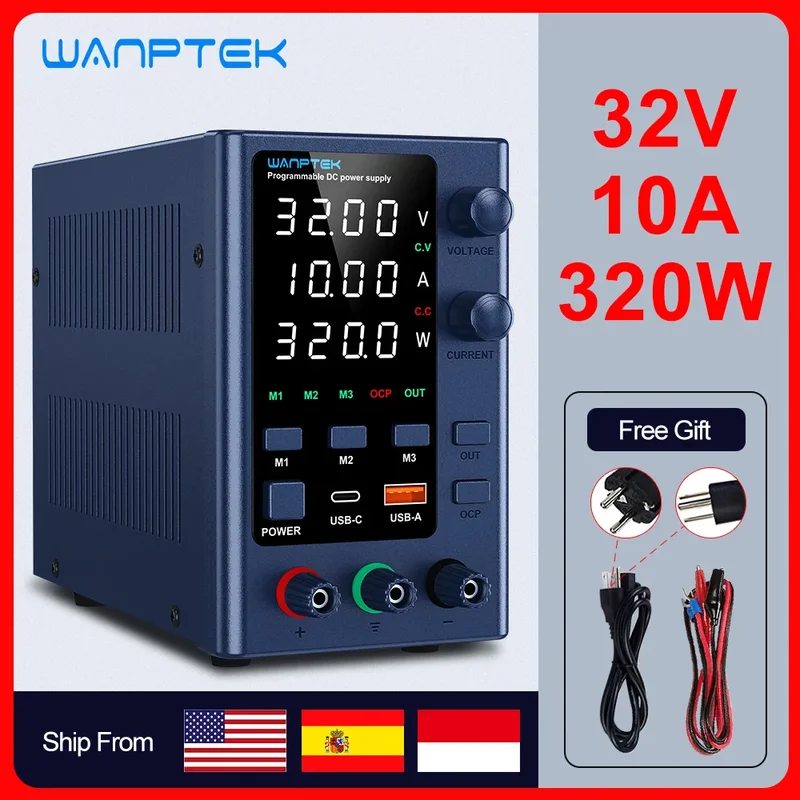 AliExpress - Wanptek Einstellbares DC-Netzteil 30 V 10 A LED-Labortisch-Stromquelle Stabilisierter Schalter Netzteil Spannungsregler 60 V 5 A