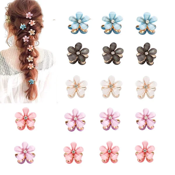 17 stk. Mini Diamant Hårklemmer, Små Hårklemmer Hårklemmer Til Kvinder, Piger, Søde Mini Hårklemmer Hårklemmer Til Daglig, Fest, Bryllup