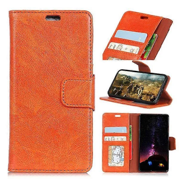 Beskyttende telefoncover kompatibelt med Samsung Galaxy A7 (2018) Nappa tekstur splitlæder flip folio cover stødsikker telefon skal