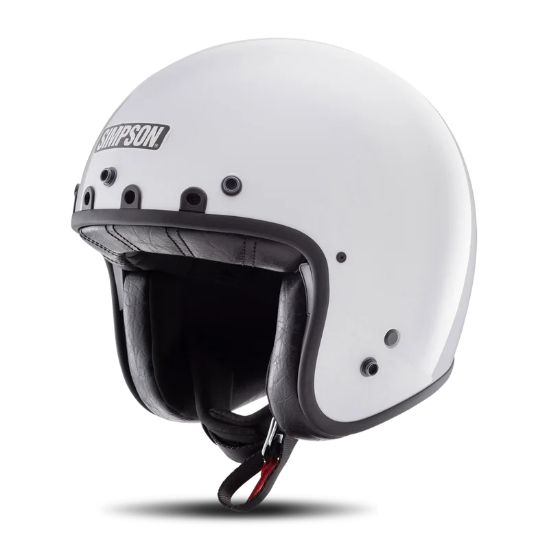 Kask Otwarty Simpson Chopper Złamany Biały M