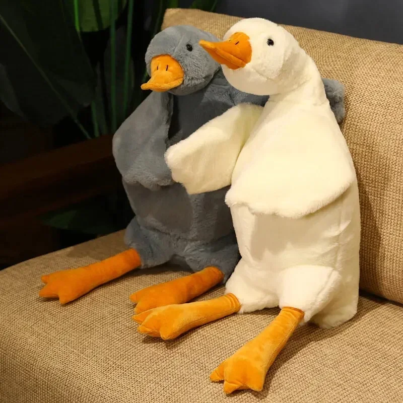AliExpress - Jouets en peluche d'oie géante 50-190cm, canard Boba en peluche doux, oreillers de sommeil, Animal mignon, grand tapis de sol, poupées, 