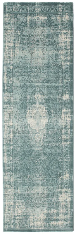 Vintage Medallion Small Jacinda Rug - Light Blue 80X250 Classic Style