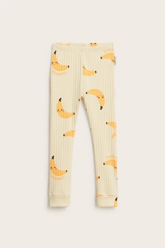 Kappahl | Ribbade leggings Beige 98/104 | Barn