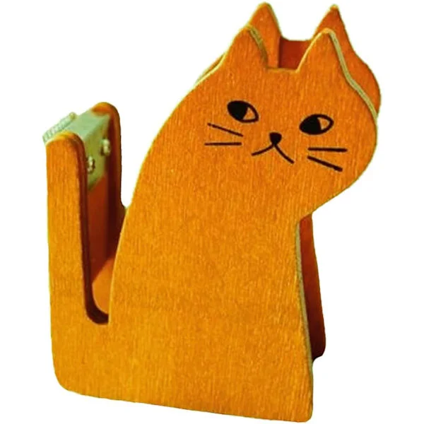 Kattbandhållare Katt skrivbord varm tejpdispenser Rolig tejpdispenser Bordsdekor Scratchfiguriner Prydnader Foder