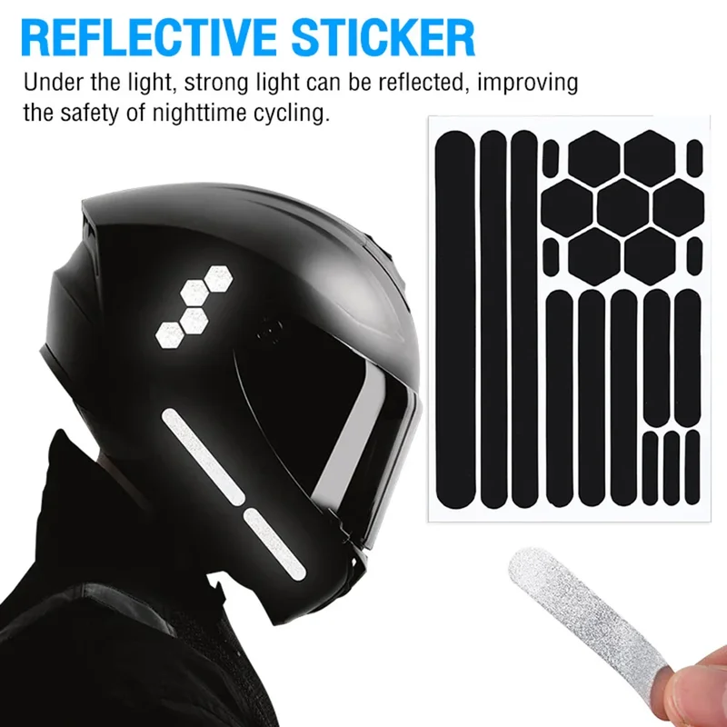 AliExpress - 1 Set Helm-Warnreflektoraufkleber Nacht-Sicherheits-Fahrzubehör Fluoreszierende Dekorative Aufkleber Fahrrad Motorrad Auto Dekorfolie