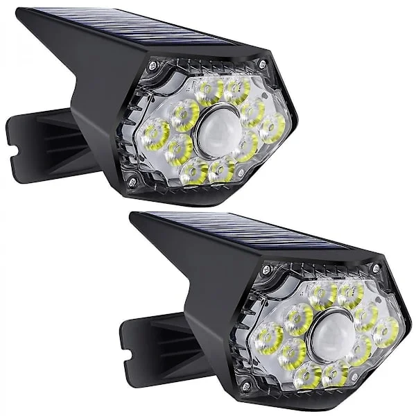 2 Pcs Solar Landscape Spotlights Outdoor, 2-in-1 Solar Landscaping Spotlights, Ip67 Waterproof Solar Powered Wall Lights For Yard Garden Patio Po