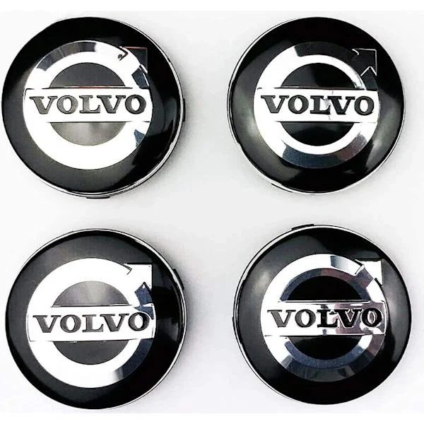 4kpl 64MM Auton Pyörän Keskikupit Volvo V40 V60 V90 S60 S40 V70 XC70 XC60 XC90 Tyylikäs Tunnus Auton Ulkopuolen Lisävarusteet [kk]
