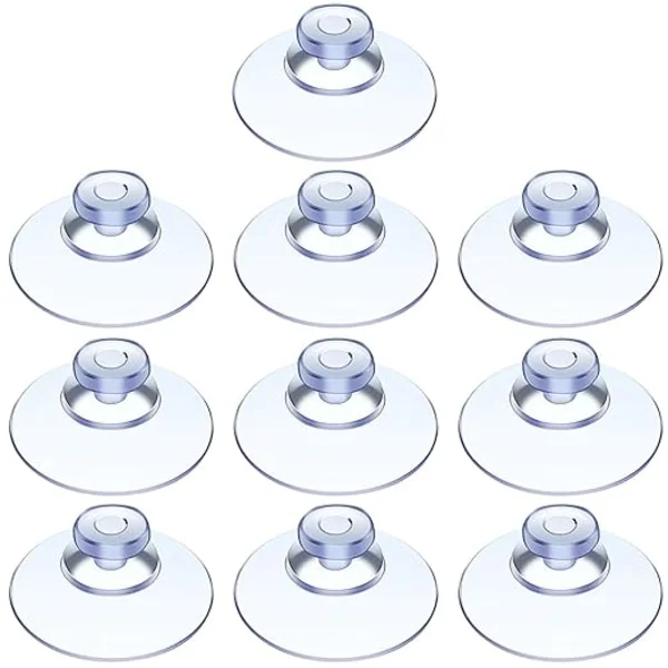 10 stk. sugekopper for glassbord, mini klare sugekopper for glatte overflater, glass, fliser