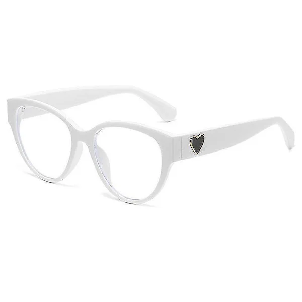 Vintage Cat Eye Hjerte Solbriller Blått Lys Blokkerende, Slankende for Naturlig Skjønnhet, Moderne og Praktiske Briller for Kvinner
