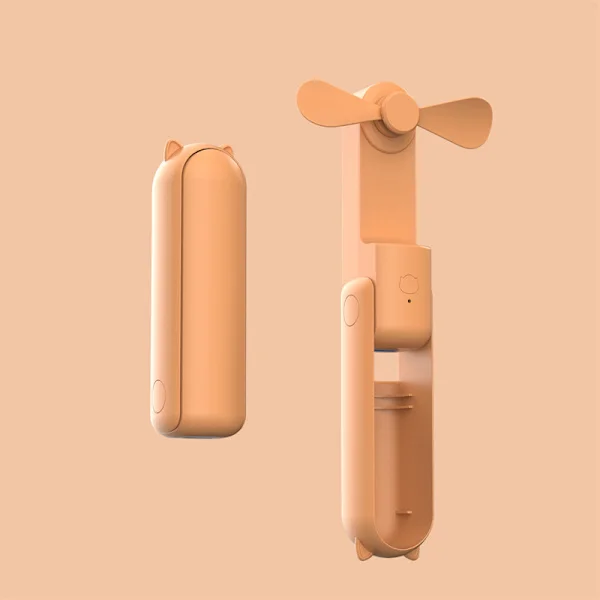 3-i-1 Mini Håndholdt Ventilator, Bærbar USB Genopladelig Lille Lommeventilator med Powerbank, Lommelygtefunktion til Kvinder, Rejse Pink