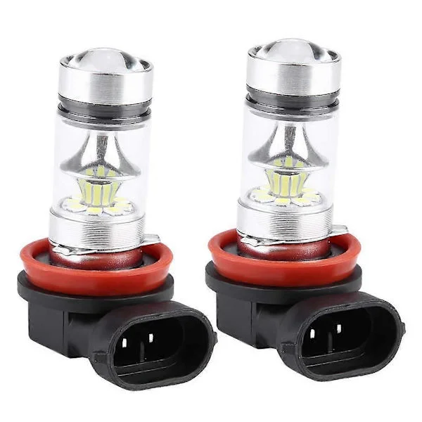 H11 Lyspærer, 2x H8 H9 H11 6000K Super Hvit 100W LED Lyspærer Kit Tåkelys Bil Kjørelys