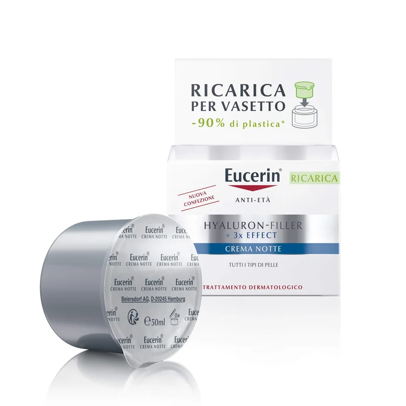 Eucerin Hyaluron-Filler Ricarica +3x Effect Crema Notte 50ml - Tratt.viso notte antirughe