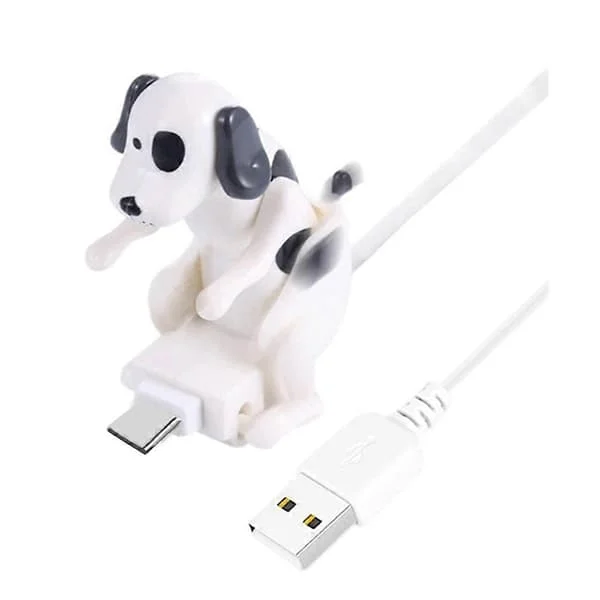 USB Type-C Rolig Hund Laddningskabel, Snabbladdare, Nyhet Telefon Tillbehör och Stressavlastande Leksak