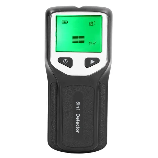 5 in 1 Stud Finder Wall Scanner - Trä, AC Wire Detection - HD LCD Display - Silver