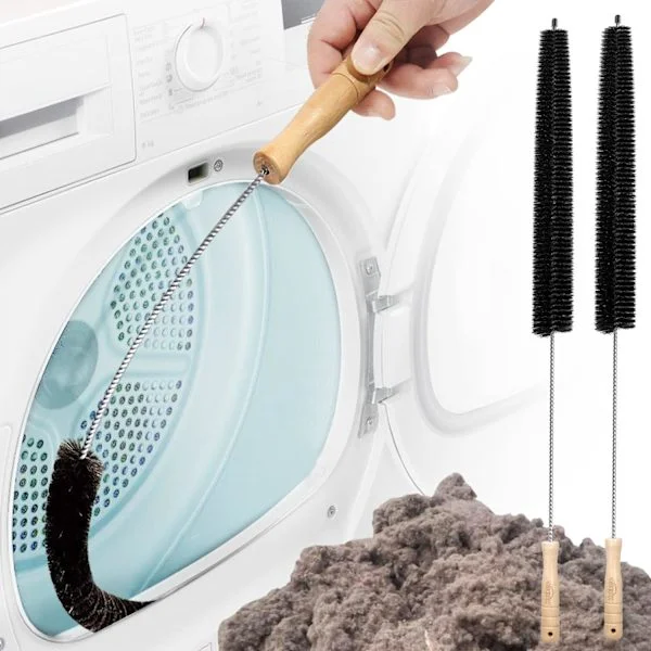 2-pack Torktumlare Rengöringskit, Luddborste för Torktumlare, Rengörare för Ventilationsfälla, Viktiga Hemartiklar, Lång Flexibel Dammsugarborste