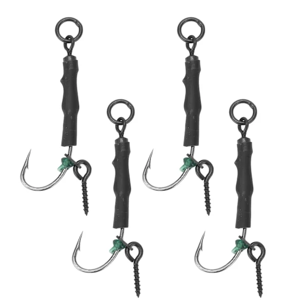 Karpfiske Ronnie Rig Matt Skrue Looped PTFE-belagt ferskvann saltvann 6 piggtråd