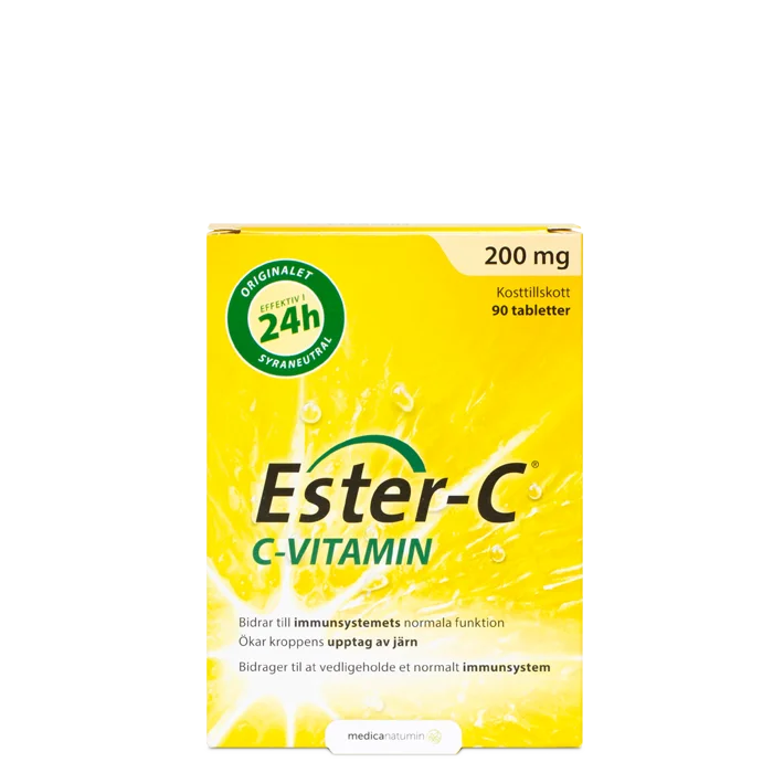 Ester-C C-Vitamin 200 mg 90 tabletter