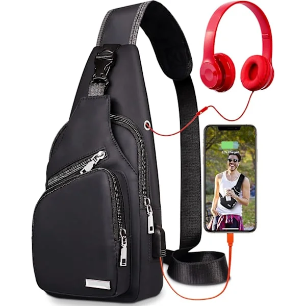 Waterproof Sling Bag Crossbody Backpack for Men Women Sling