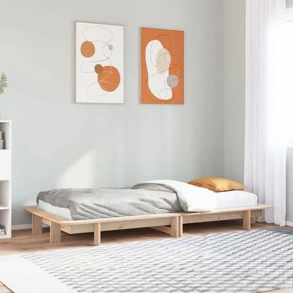 vidaXL Sängram utan madrass 90x200 cm massiv furu 850668
