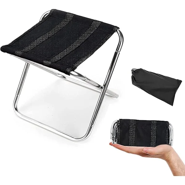 Camping Stol Sammenklappelig Stol Bærbar Letvægts Udendørs Mini Fold Up Camp Stol Med Bæretaske