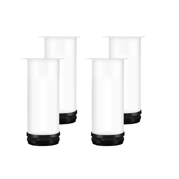 (White) 20CM Adjustable Furniture Legs, 4PCS Height Adjustable Table Legs Metal Furniture Legs Stainless Steel Table Legs Furniture Legs With Screws 