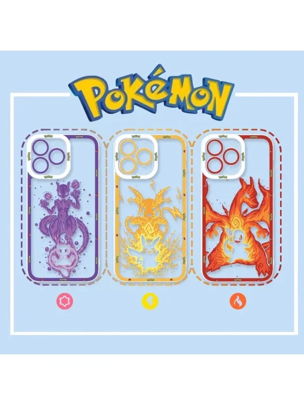 AliExpress - Coque de téléphone Anime p-pokemon Cool Elf, étui arrière antichoc en Silicone souple pour iPhone 17 Air 15 14 13 12 11 Pro Max 16 15 14 