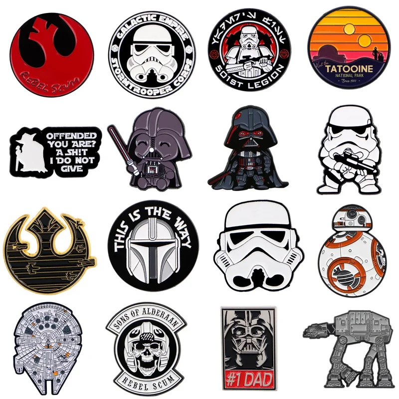 AliExpress - Vintage Emaille-Pins: Coole Roboter-Anstecknadeln, Sci-Fi-Film-Reversnadeln für Jeans, niedliche Cartoon-Pins für Rucksäcke, 